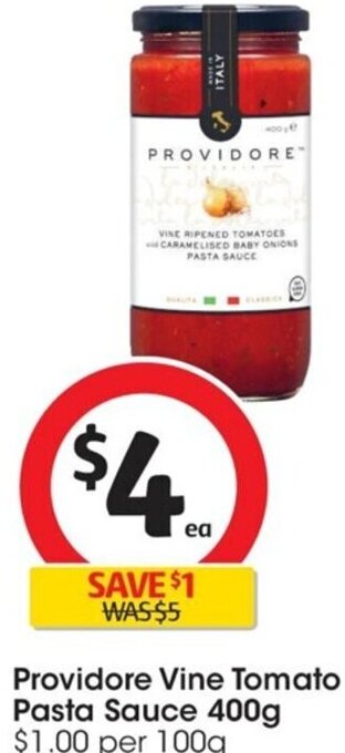Providore Vine Tomato Pasta Sauce 400g