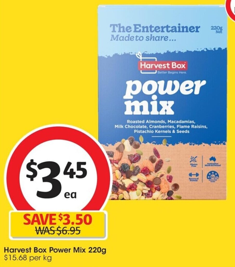 Harvest Box Power Mix 220g offer at Coles