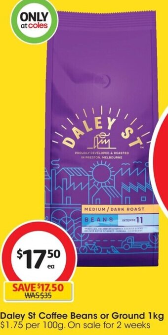 Daley St Coffee Beans or Ground 1 kg