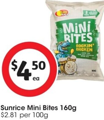Coles SunRice Mini Bites 160g offer
