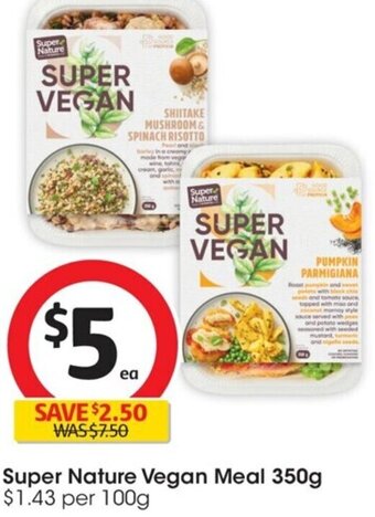 Coles Super Nature Vegan Meal 350g offer