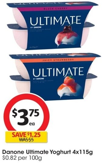 Coles Danone Ultimate Yoghurt 4x115g offer