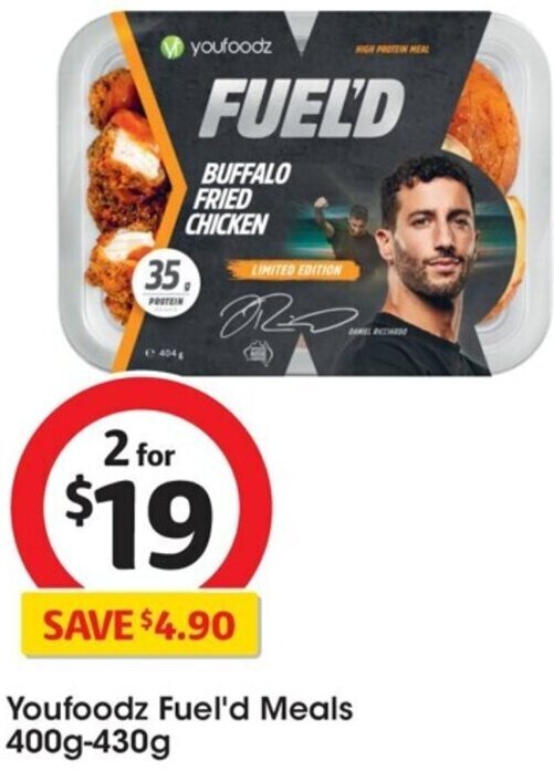 Youfoodz Fuel'd Meals 400g430 g offer at Coles