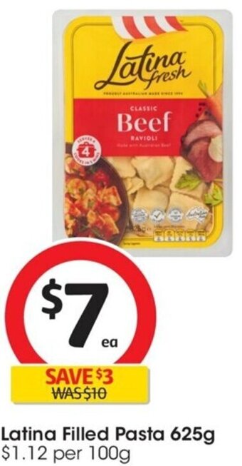 Coles Latina Filled Pasta 625g offer