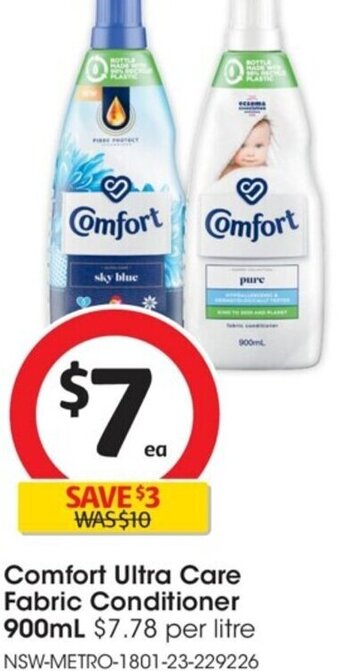 Coles Comfort Ultra Care Fabric Conditioner 900ml offer