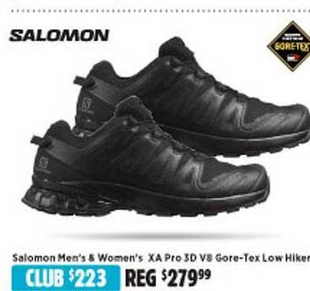 Anaconda Salomon men's & women's xa pro 3d v8 gore-tex low hiker offer