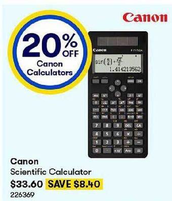 BIG W Canon scientific calculator offer