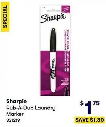 BIG W Sharpie rub-a-dub laundry marker offer