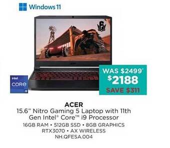 Bing Lee Acer 15.6 offer