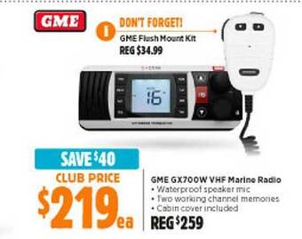 Anaconda Gme gx700w vhf marine radio offer