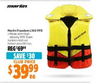 Anaconda Marlin freedom l100 pfd offer