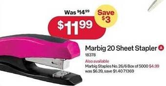 Marbig 20 sheet stapler