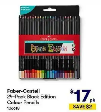 BIG W Faber-castell 24-pack black edition colour pencils offer