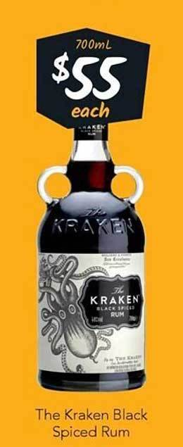 Cellarbrations The kraken black spiced rum offer
