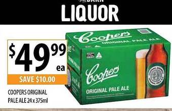 Supabarn Coopers original pale ale 24x375ml offer
