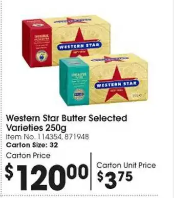 Campbells Wholesale Western star butter offer