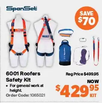 RSEA Safety 6001 roofers safety kit spanset offer