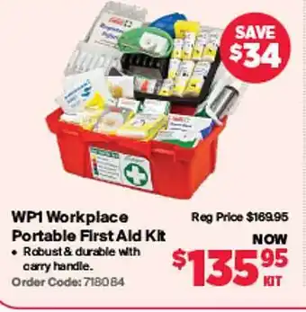 RSEA Safety Wp1 workplace portable first aid kit offer