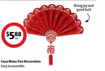 Casa blanc fan decoration