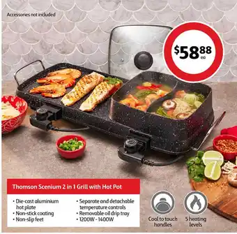 Thomson scenium 2 in 1 grill with hot pot