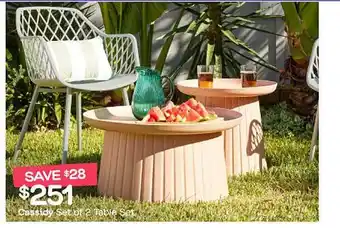 Fantastic Furniture Cassidy set of 2 table set offer