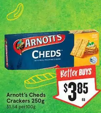 IGA Arnott's cheds crackers offer