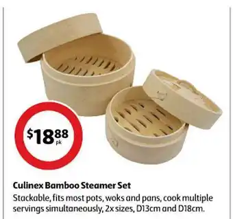 Coles Culinex bamboo steamer set offer