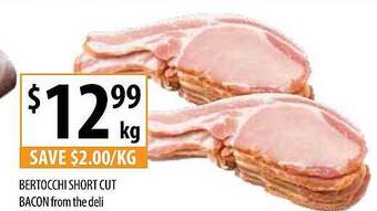 Supabarn Bertocchi short cut bacon from the deli offer