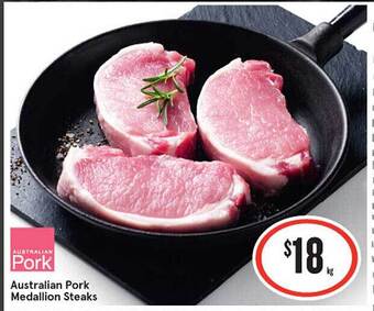 IGA Australian pork medallion steaks offer