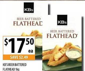 Supabarn Kb's beer battered flathead offer