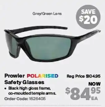 RSEA Safety Prowler polarised safety glasses offer