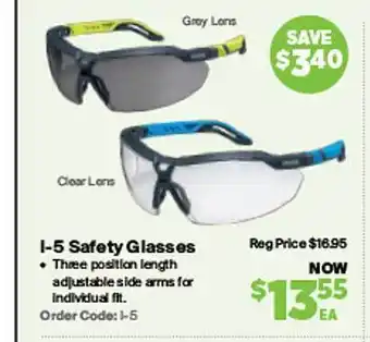 RSEA Safety I-5 safety glasses offer