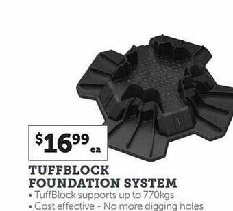 Tuffblock foundation system