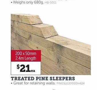 Stratco Treated pine sleepers offer