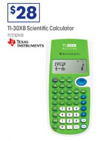 Officeworks Ti-30xb scientific calculator texas instruments offer