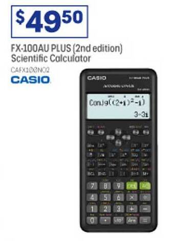 Fx-100au plus 2nd edition scientific calculator casio