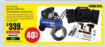 SuperCheap Auto Blackridge 52 pce 2.5hp air compressor combo deal offer