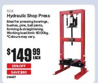 SuperCheap Auto Sca hydraulic shop press offer