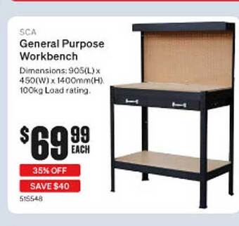 SuperCheap Auto Sca general purpose workbench offer