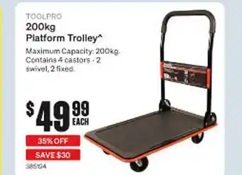 SuperCheap Auto Toolpro platform trolley offer