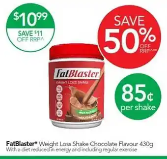 Terry White Fatblaster weight loss shake chocolate flavour offer