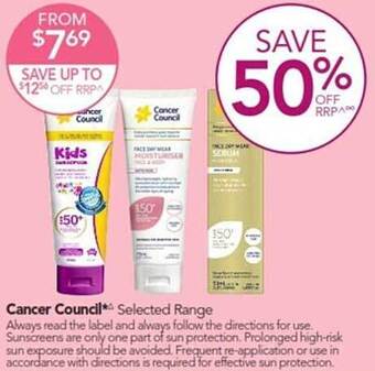Terry White Cancer council selected range offer