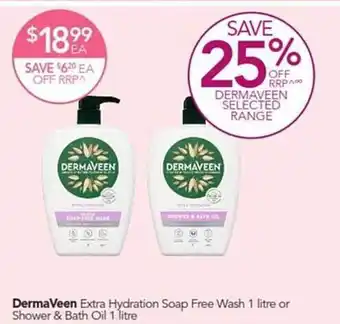 Terry White Dermaveen extra hydration soap free wash or shower & bath oil offer