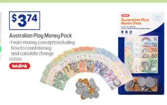 Officeworks Australian play money pack kadink offer