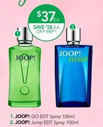 Joop! go edt spray 100ml, joop! jump edt spray 100ml