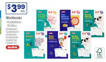 Officeworks Workbooks kadink offer
