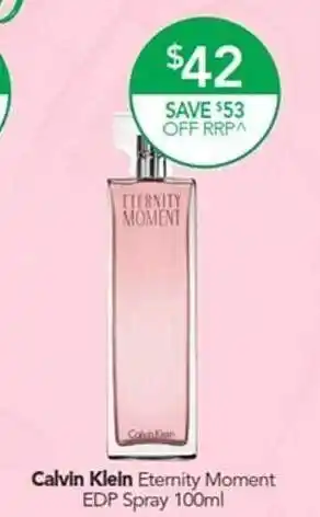 Calvin klein eternity moment edp spray 100ml