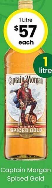 The Bottle O Captain morgan spiced gold offer