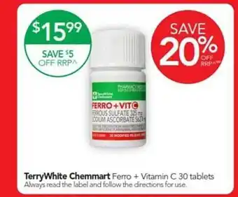 Terrywhite chemmart ferro + vitamin c