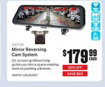 SuperCheap Auto Gator mirror reversing cam system offer